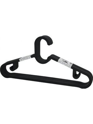 MiraLive 10PCS Plastik - Antrasit Gri Elbise Askısı (K95)