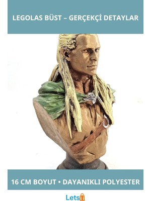 Letsii Yüzüklerin Efendisi Legolas Büyük Boy Polyester Büst