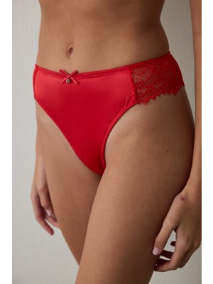 Penti Kırmzı Easy Lace V Shape Tanga Külot