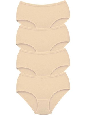 Venüs Shopping 4 Adet Tutku Kadın Yüksek Bel Bato Kalın Lastik Külot Ten