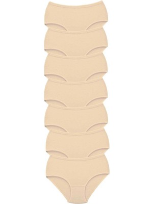 Venüs Shopping 7 Adet Tutku Kadın Yüksek Bel Bato Kalın Lastik Külot Ten