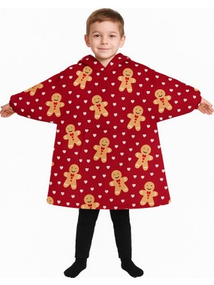 Mulberry Çocuk Giyilebilir Battaniye Wellsoft Unisex Oversize