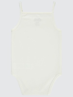 Kujju Civil Baby Ip Askılı Dantelli  Kız Çıtçıtlı Badi