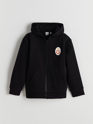 Lc Waikiki Yeni Sezon Kapüşonlu Galatasaray Baskılı Erkek Çocuk Fermuarlı Sweatshirt