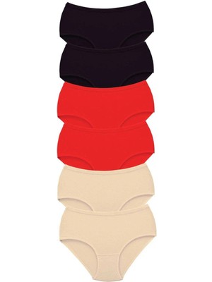 Venüs Shopping 6 Adet Tutku Kadın Yüksek Bel Bato Kalın Lastik Külot S11