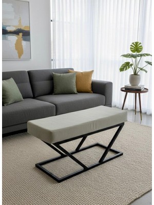 Todekhome Dublin Bank Sandalye Puf Bench Bej