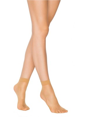 Venüs Shopping Fit 15 Soket Ince Parlak Kısa Çorap Ten