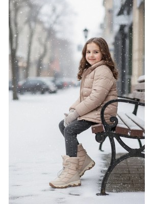 Diggo Kız Çocuk Kışlık Sıcak Tutan Kar Botu - Su Geçirmez Outdoor Kar Botu