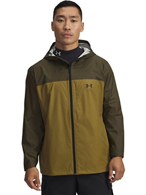 Under Armour Cloudstrike Colorblock Jkt Erkek Outdoor Yağmurluk Ceket 1381880-308 Yeşil