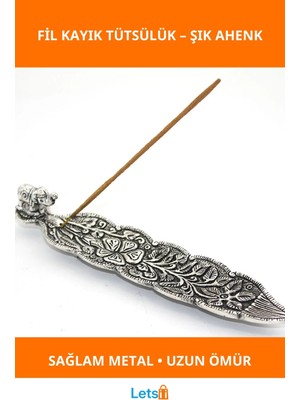 Letsii Metal Kayık Fil Tasarımlı Tütsülük Şık ve Dayanıklı