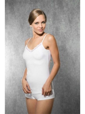 Venüs Shopping Doreanse  V Yakası Işlemeli Askılı Atlet 9310