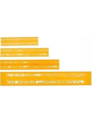 Hatas Teknik Resim Yazı Seti 3-5-7-10 mm 4'lü Set Turuncu Renk