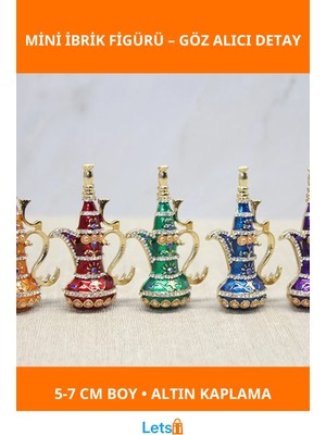 Letsii Swarovski Taşlı Zarif Dekoratif Mini Ibrik Figürü