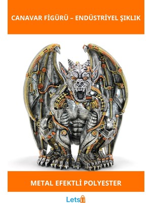 Letsii Steampunk Canavar Figürü Polyester Dekoratif Obje