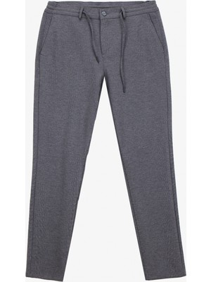 Altınyıldız Classics Bağlamalı Bel Dar Paça Jogger Gri Erkek Pantolon ACE001261530_GRI