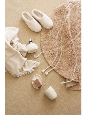 İrya Travertine %100 Pamuk Unisex Havlu Terlik