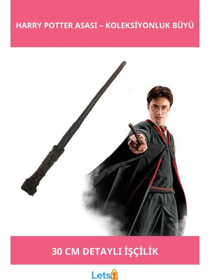Letsii Orijinal Harry Potter Asası 30 cm Koleksiyonluk Dekoratif