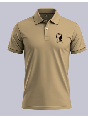 Bm Nakış Baskı Atatürk Silüetli Polo Yaka Tshirt