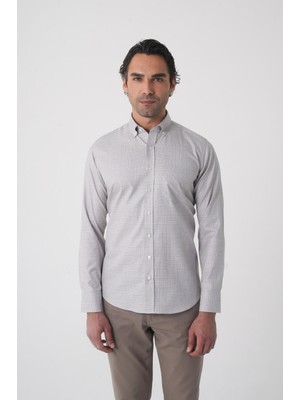 Bisse Regular Fit Paşa Yaka Pamuk Kahve Erkek Gömlek GMEKS4K242002_10