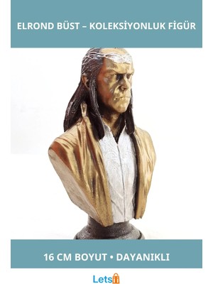 Letsii Yüzüklerin Efendisi Elrond Büst Büyük Boy Polyester Koleksiyon Figürü
