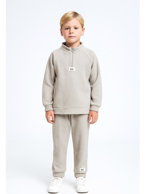Monox Erkek Çocuk Reglan Kol Fitilli Polar Takım