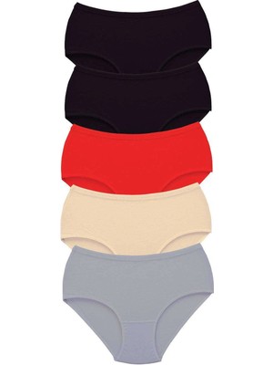 Venüs Shopping 5 Adet Tutku Kadın Yüksek Bel Bato Kalın Lastik Külot S12