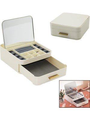 MiraLive ÇEK-BIRAK=AÇ-KAPA20X22 - Y:8.5cmaynalı Takı Organizer Çekmece+1 Kat-10 Bölme (K95)