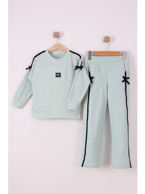 Monox Kız Çocuk Kurdale Detaylı Fitilli Polar Takım