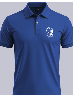 Bm Nakış Baskı Atatürk Silüetli Polo Yaka Tshirt
