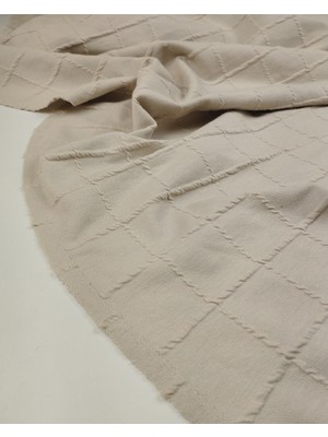 Kumaş Parça Bej Renkte Örme Kumaş (En 150 cm x Boy 290 Cm)