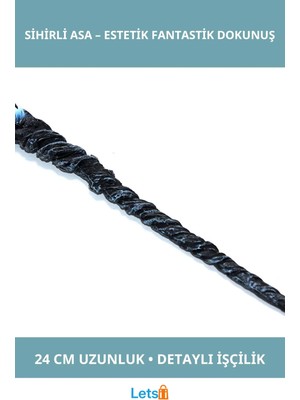 Letsii Polyester Sihirli Asa 24 cm Büyülü Aksesuar
