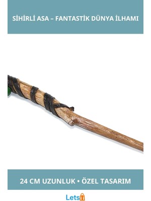 Letsii Polyester Sihirli Asa 24 cm Fantastik Aksesuar