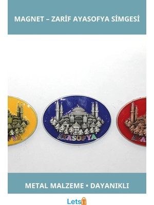 Letsii Yöresel Ayasofya Magnet Şık Dekoratif Hediye