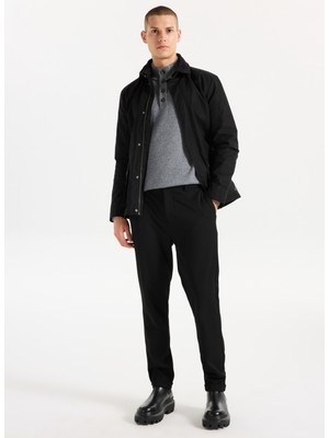 Jeep Lastikli Bel Lastikli Paça Jogger Siyah Erkek Pantolon J5WM-PNT7866