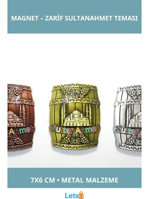 Letsii Yöresel Sultanahmet Magnet 7x6 cm Şık Tasarım