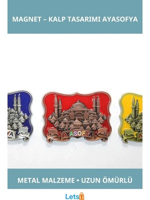 Letsii Yöresel Ayasofya Magnet Şık Metal Dekoratif Hediye
