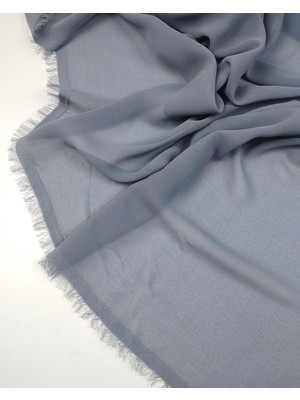 Kumaş Parça Gri Mavi Renkte Şifon En: 140 cm