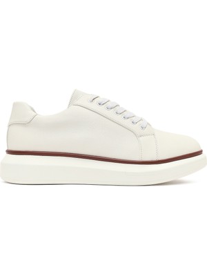 Derimod Erkek Beyaz Bağcıklı Kalın Tabanlı Sneaker 25WFD6947PV