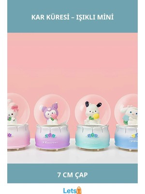 Letsii Kuromi Işıklı Kar Küresi 7 cm Büyülü Dekor