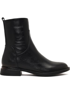 Derimod Kadın Siyah Fermuarlı Deri Bot 25WFD413218