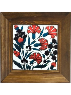 Ovebu Ahşap Çerçeveli Dekoratif Seramik Tablo. SRMK-2024119