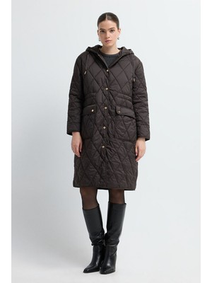 Adl Kapüşonlu Kapütone Uzun Mont Kahve 15245281000