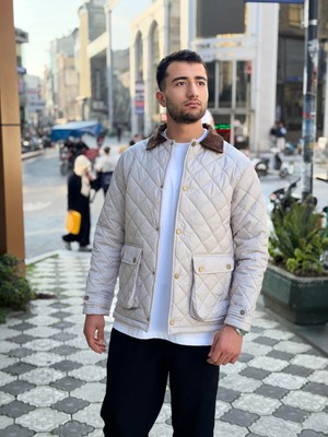 Rocqerx X-2033 Yaka Garni Detaylı Astarlı Kapitone Mont