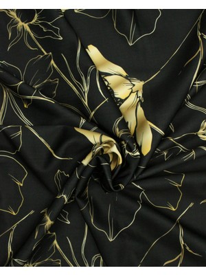 Sardo Kumaş Çiçek Desenli Dijital Baskılı Scuba Kumaş / En 1,50 cm - Elbise , Perde ve Kırlent