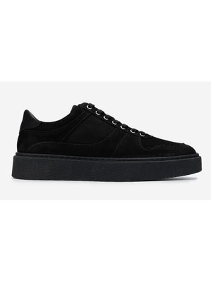 Valmenti Erkek Hakiki Deri Siyah Nubuk Sneakers & Spor Ayakkabı 352 21217 Erk Ayk SK24-25 Sıyah Nbk
