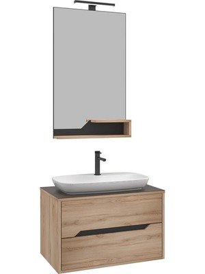 Orka Banyo Galia 80 cm Banyo Dolabı Takımı