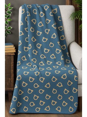 Mulberry Desenli Polar Battaniye Çift Kişilik 195X215 cm