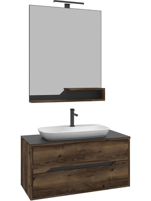 Orka Banyo Galia 100 cm Banyo Dolabı Takımı