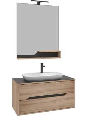 Orka Banyo Galia 100 cm Banyo Dolabı Takımı