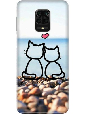 Nurdic Xiaomi Redmi Note 9 Pro Kılıf Desenli Resimli Hd Silikon Telefon Kabı Kapak - Kedilerin Aşkı